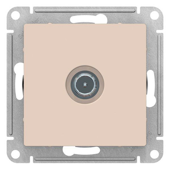 Розетка TV SE AtlasDesign оконечная 1DB, бежевая, механизм - Электрика, НВА - Выключатели и розетки - Розетки - . Магазин оборудования для автономного и резервного электропитания Ekosolar.ru в Ельце