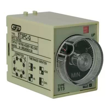 Реле времени 220V ST3PC-G (0.5-4min/40min/4h/24h) Энергия - Электрика, НВА - Реле, автоматизация и управление - Реле времени - . Магазин оборудования для автономного и резервного электропитания Ekosolar.ru в Ельце