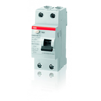 ABB FH202AC УЗО 2P 25A 30mA (AC) - Электрика, НВА - Модульное оборудование - Узо - . Магазин оборудования для автономного и резервного электропитания Ekosolar.ru в Ельце