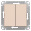 Выключатель Schneider Electric AtlasDesign 2-клавишный сх.5, 10АХ, бежевый, механизм - Электрика, НВА - Выключатели и розетки - Выключатели - . Магазин оборудования для автономного и резервного электропитания Ekosolar.ru в Ельце