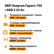 ИБП Энергия Гарант 750 + Аккумулятор S 33 Ач - 12В (450Вт - 40мин) - ИБП и АКБ - ИБП для котлов - . Магазин оборудования для автономного и резервного электропитания Ekosolar.ru в Ельце