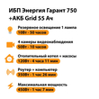 ИБП для котла Энергия Гарант 750 + Аккумулятор Grid 55 Ah 12 v (450Вт - 67мин) - ИБП и АКБ - ИБП для котлов - . Магазин оборудования для автономного и резервного электропитания Ekosolar.ru в Ельце